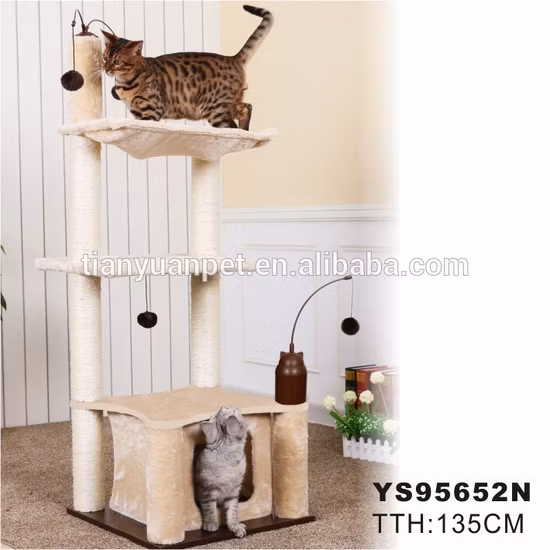 Jouet sautant pour chat, tour d'escalade en bois à gratter, arbre à chat