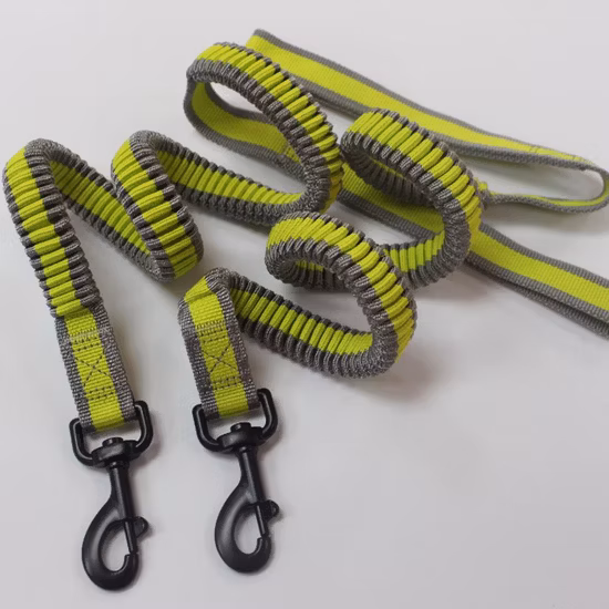 Harnais pour chien en gros Collier de dressage pour animaux de compagnie réglable Fourniture pour animaux de compagnie Produits de Noël Nylon Polyester enduit Laisse de dressage rétractable pour chien Laisse de corde en cuir
